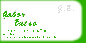 gabor butso business card